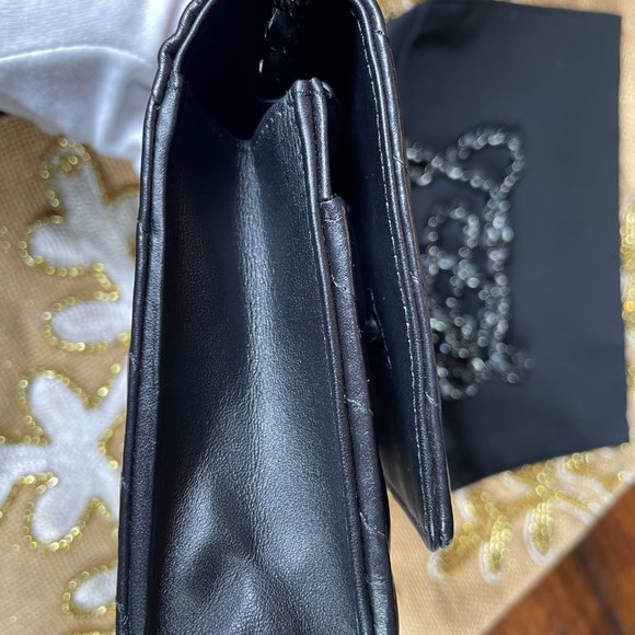 ***SOLD****Chanel Classic Flap Reissue 2.55 So Black Chevron Wallet On Chain WOC - Picture 13 of 16